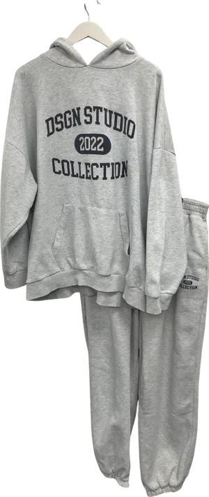 boohoo Grey Dsgn Studio Oversized Hoodie And Joggersv UK XL