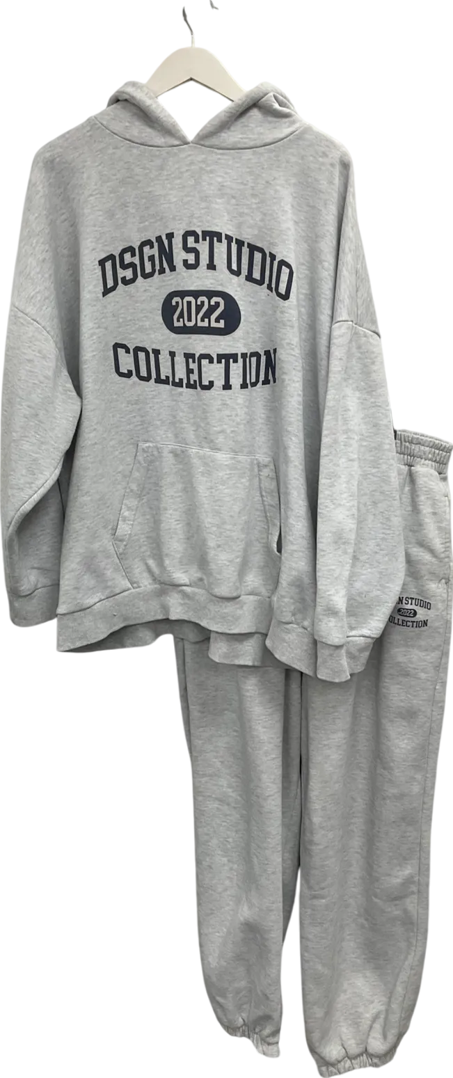 boohoo Grey Dsgn Studio Oversized Hoodie And Joggersv UK XL