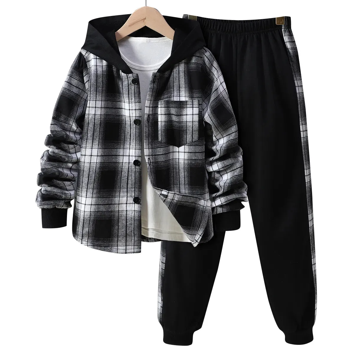 Boys' Long Sleeve Autumn Casual  Shirt Suit