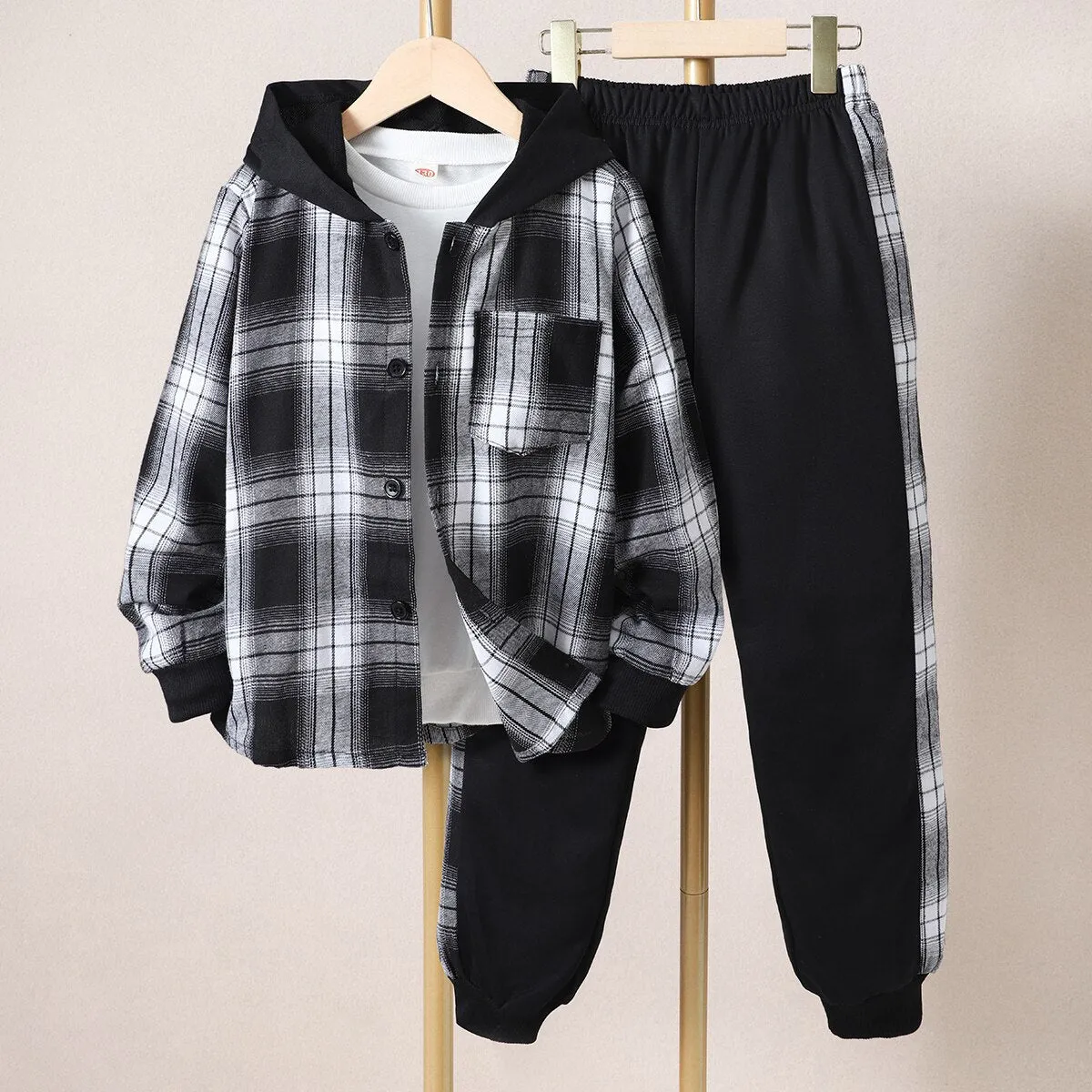Boys' Long Sleeve Autumn Casual  Shirt Suit