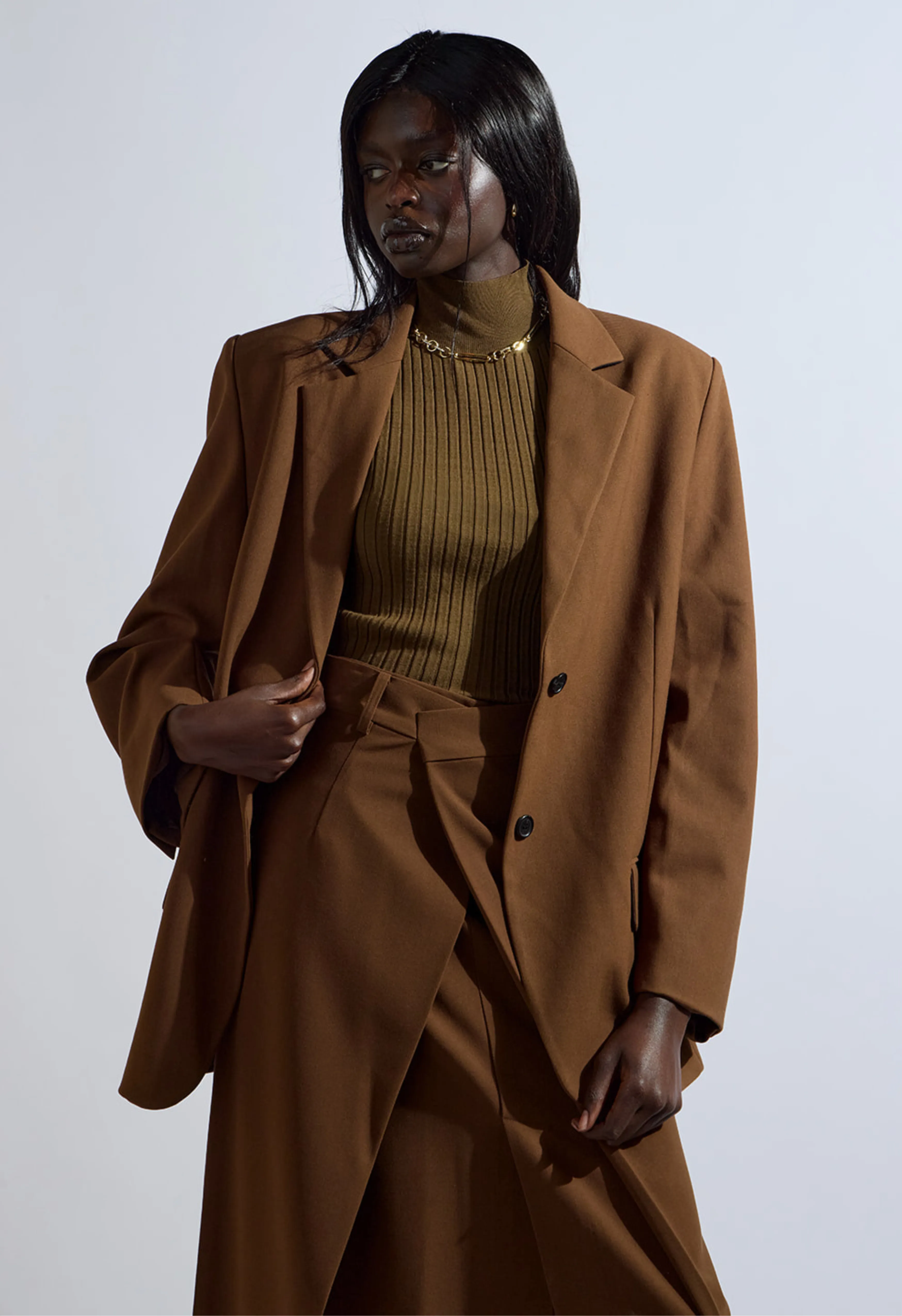 Brown Oversized Blazer