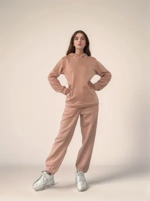 Brown Oversized Hoodie and Pant Co-Ord Set