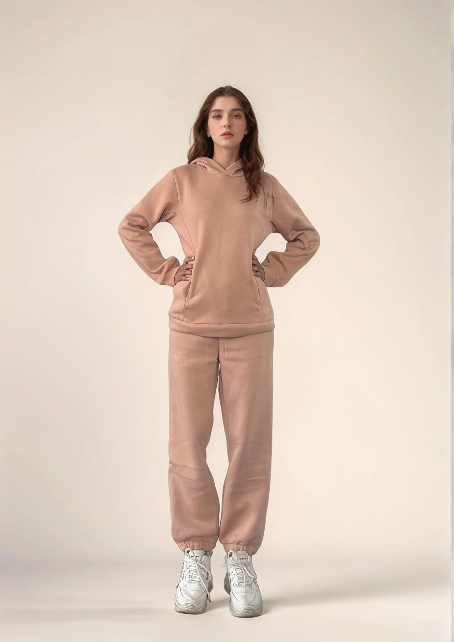 Brown Oversized Hoodie and Pant Co-Ord Set