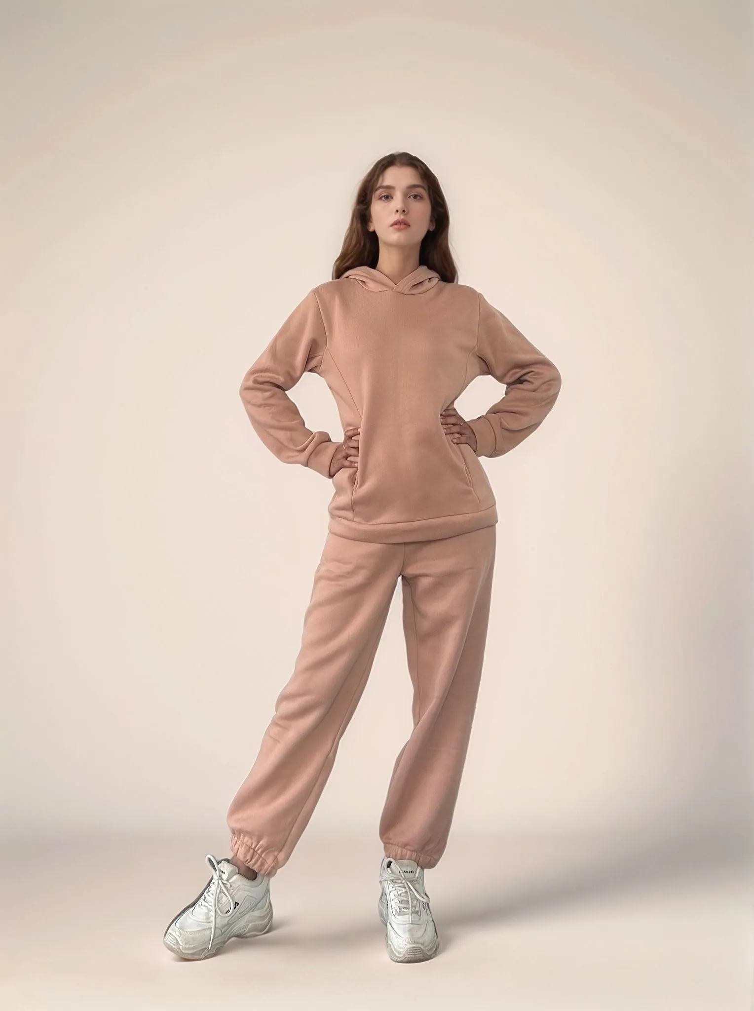 Brown Oversized Hoodie and Pant Co-Ord Set