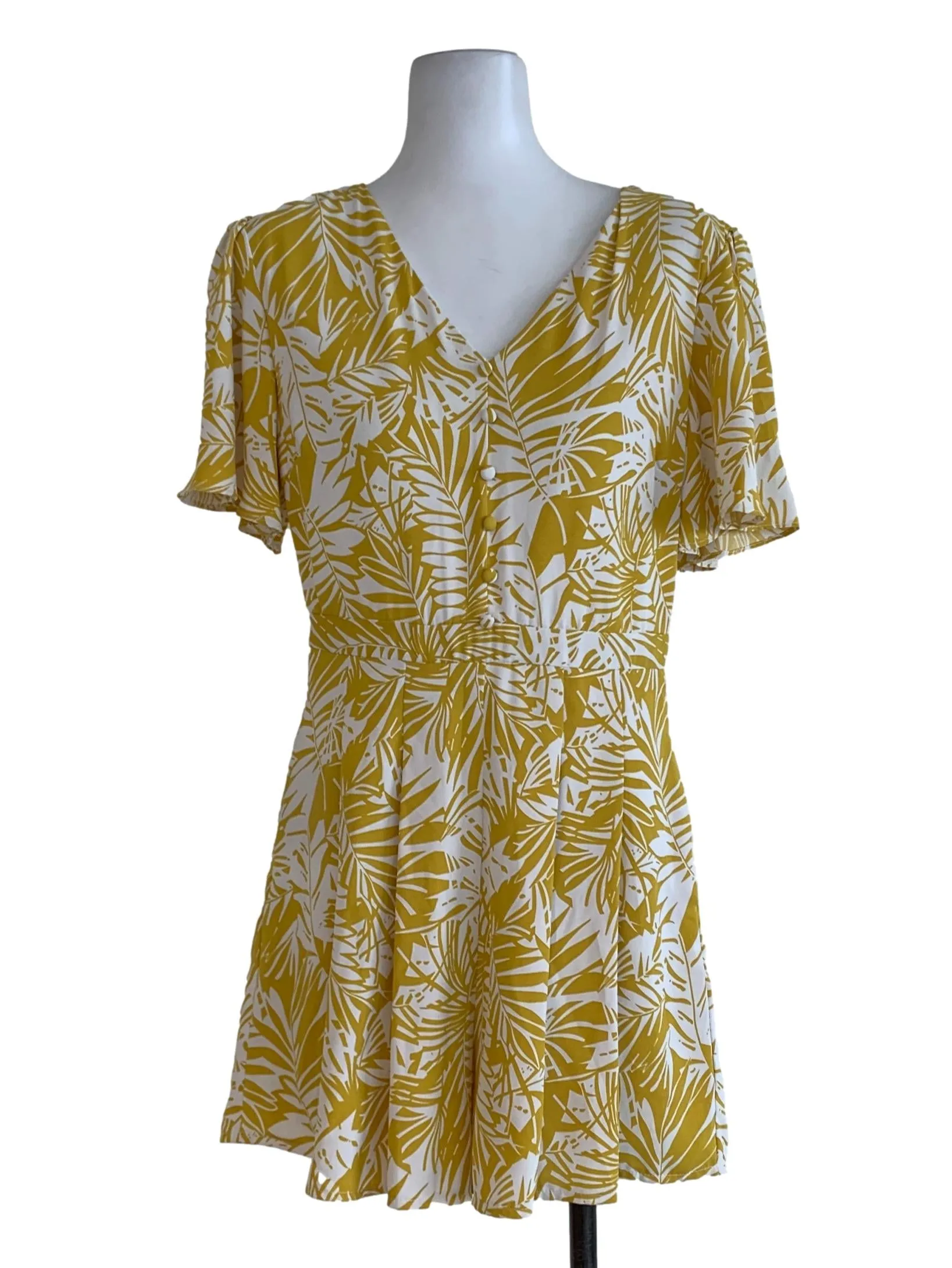 Butter Yellow Floral Romper