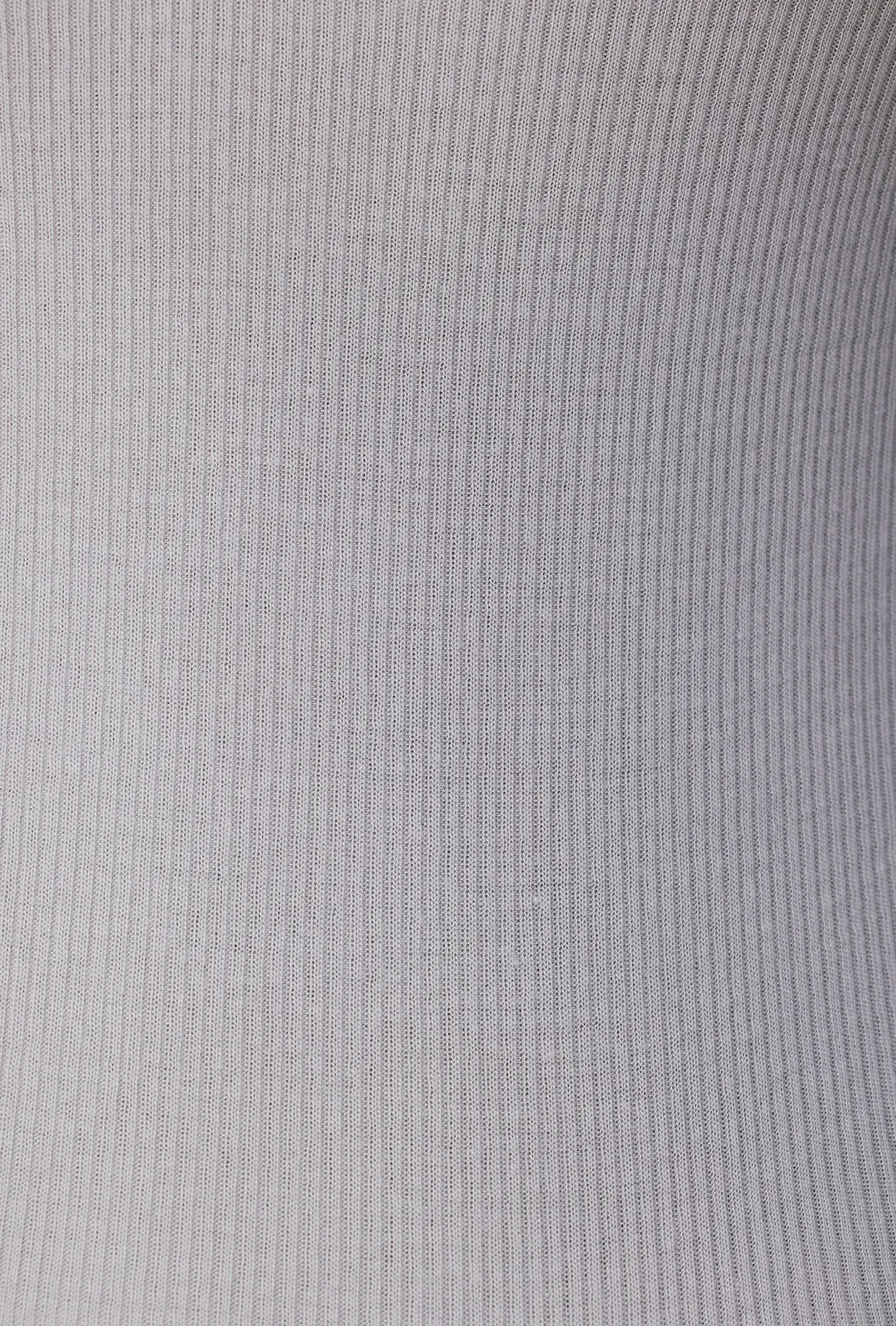 Calm - Modal Rib Long Sleeve Crop Top in Fog
