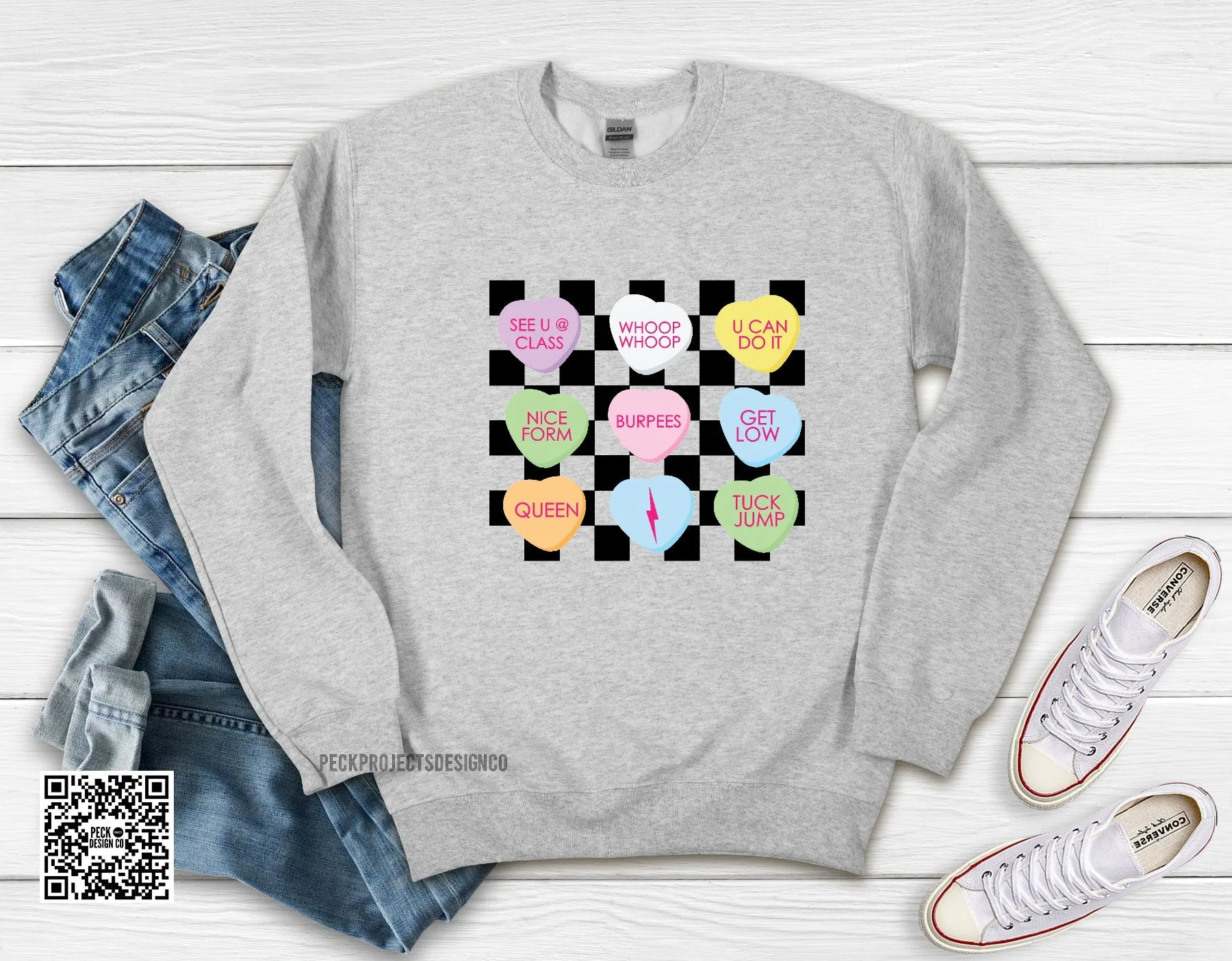 Candy Heart Queen Crew Sweatshirt
