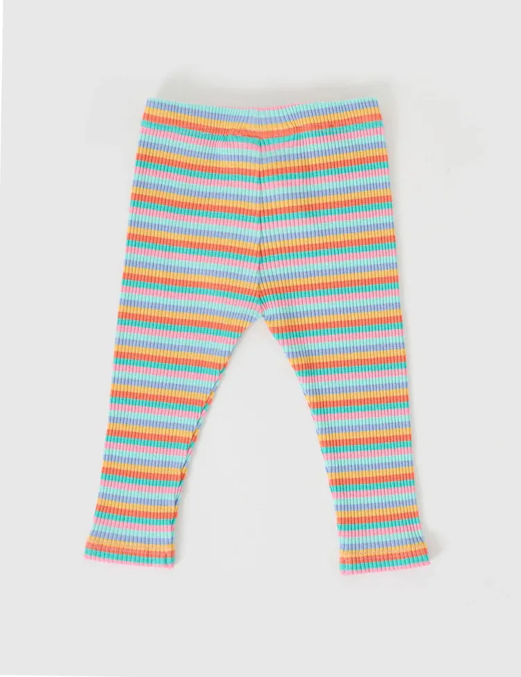 Candy Stripe Rib Leggings