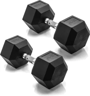 CAP Barbell 45 lb. Coated Dumbbell Weight | Multiple Options Pairs & Sets