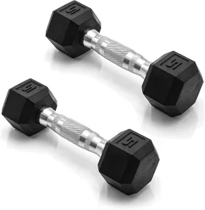 CAP Barbell 5 lb. Coated Dumbbell Weight | Multiple Options Pairs & Sets