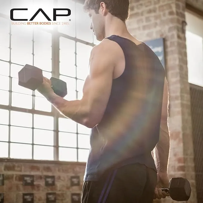 CAP Barbell 50 lb. Coated Dumbbell Weight | Multiple Options Pairs & Sets