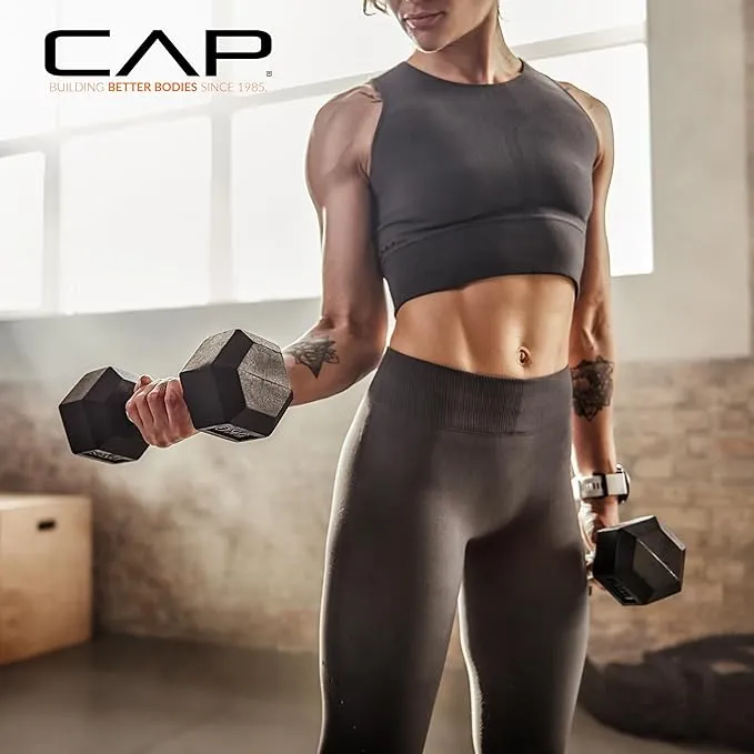 CAP Barbell 50 lb. Coated Dumbbell Weight | Multiple Options Pairs & Sets