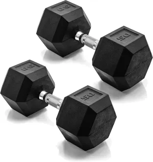CAP Barbell 50 lb. Coated Dumbbell Weight | Multiple Options Pairs & Sets