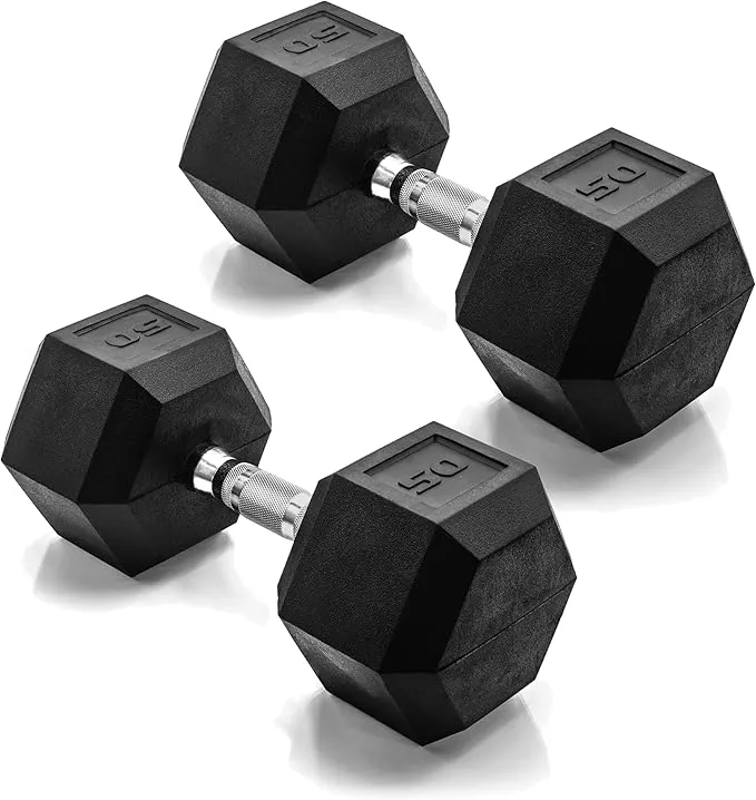 CAP Barbell 50 lb. Coated Dumbbell Weight | Multiple Options Pairs & Sets