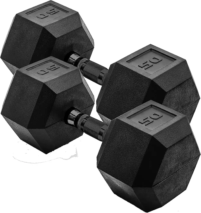 CAP Barbell 50 lb. Coated Dumbbell Weight | Multiple Options Pairs & Sets