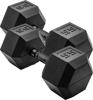 CAP Barbell 55 lb. Coated Dumbbell Weight | Multiple Options Pairs & Sets