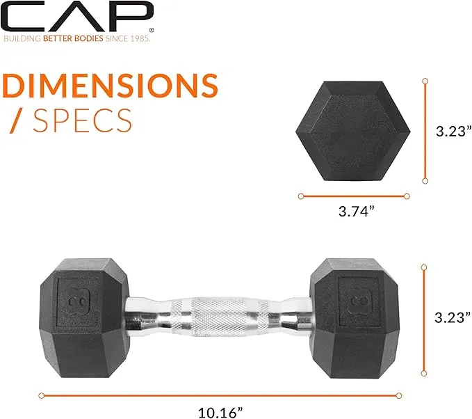 CAP Barbell 8 lb. Coated Dumbbell Weight | Multiple Options Pairs & Sets