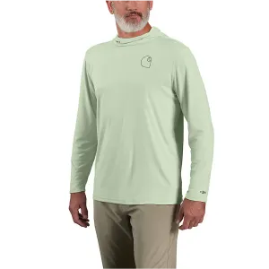 Carhartt Men's Force Sun Defender Lightweight Long-Sleeve Hooded Logo Graphic T-Shirt - SALE