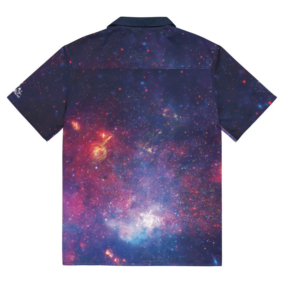 Center of the Milky Way from Chandra, Hubble, & Spitzer Button Shirt