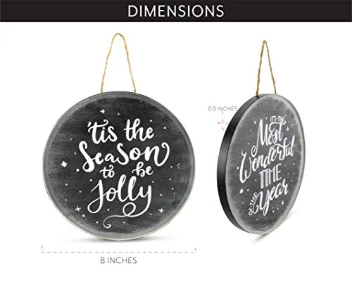 Chalkboard Sign Ornaments (Case of 12 Sets)
