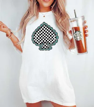 Checkered Ace Comfort Colors T-Shirt