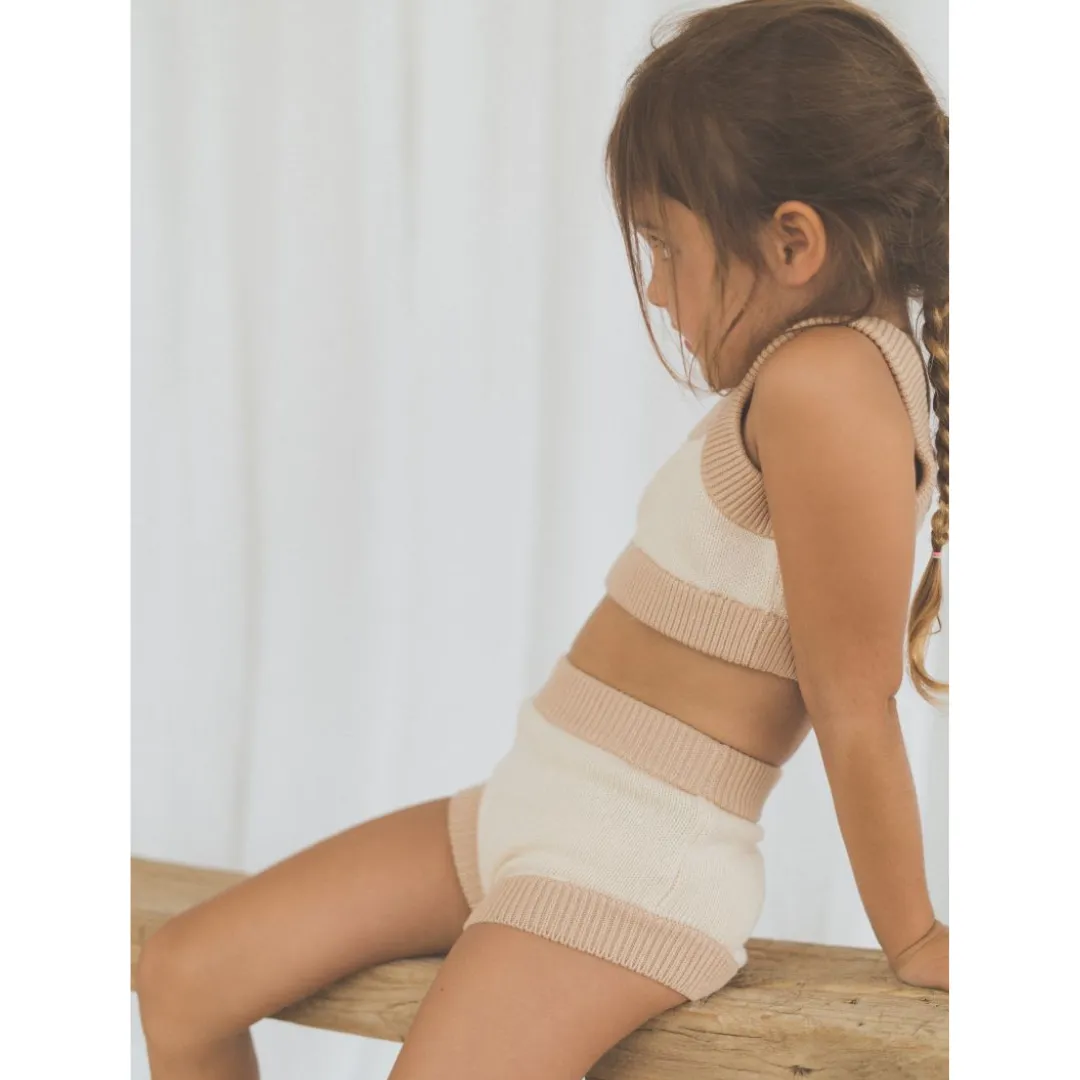 Chunky Knit Set - Apricot