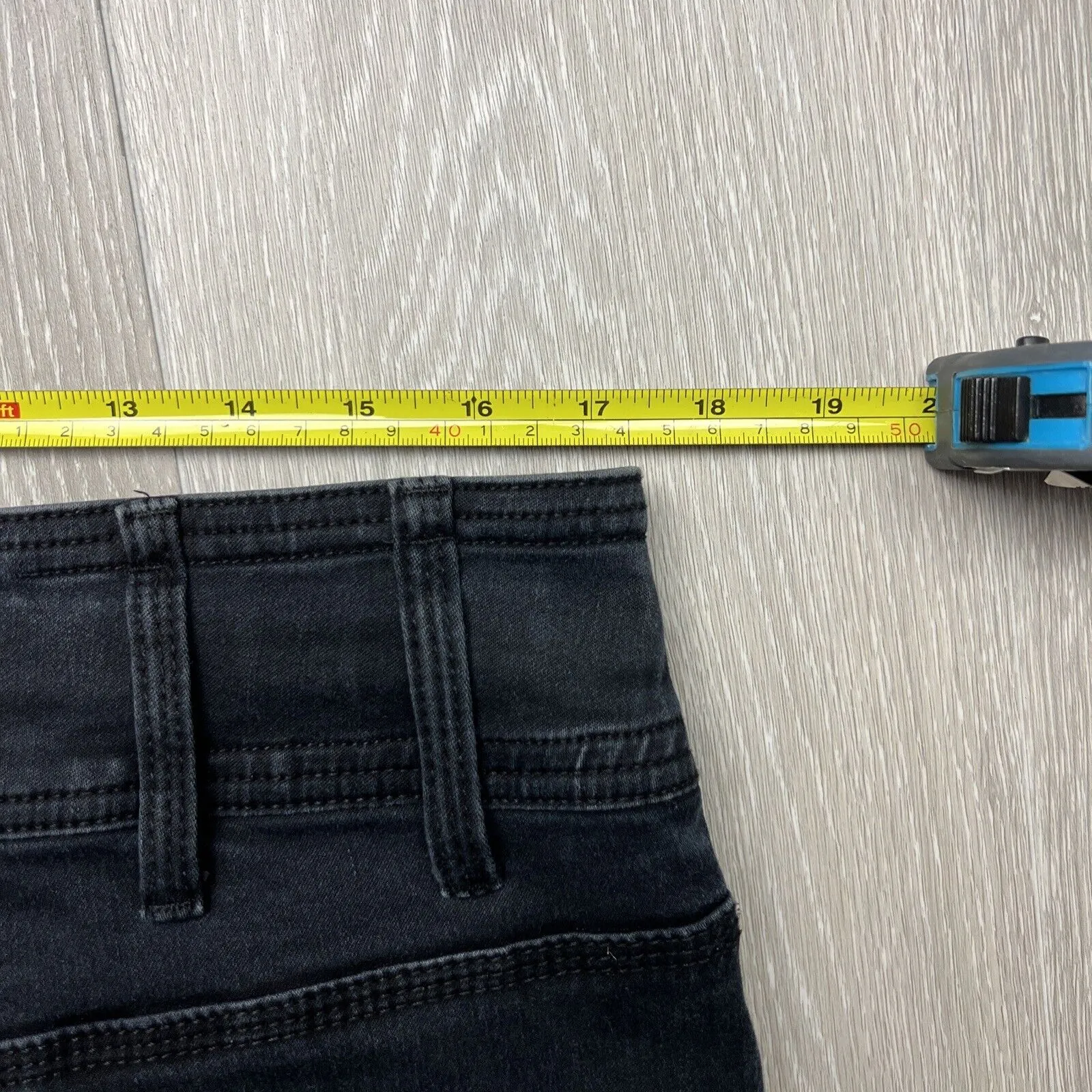 City Chic Womens Black Denim Harley High Rise Skinny Side 14R