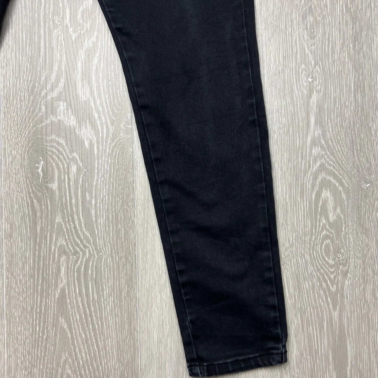 City Chic Womens Black Denim Harley High Rise Skinny Side 14R