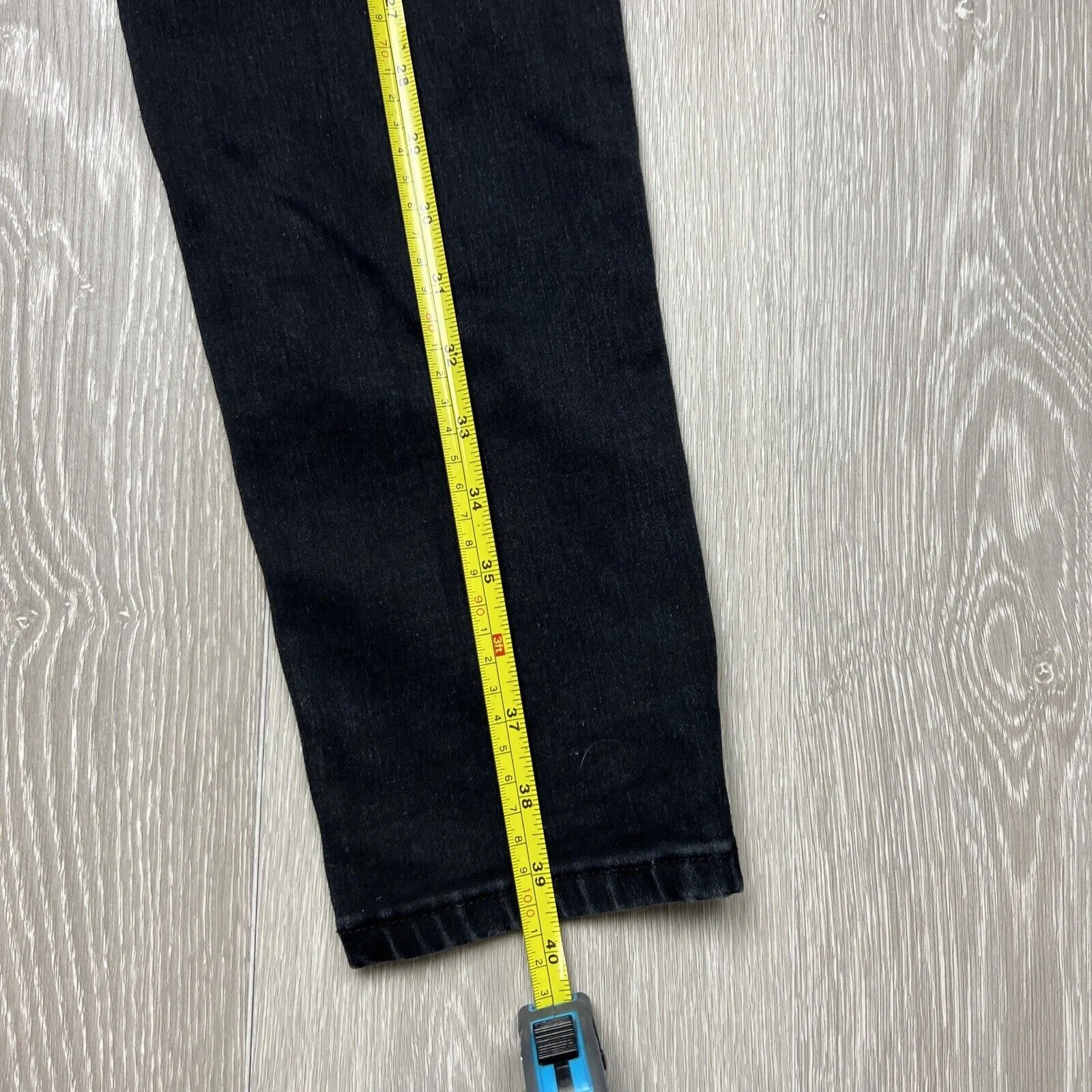 City Chic Womens Black Denim Harley High Rise Skinny Side 14R
