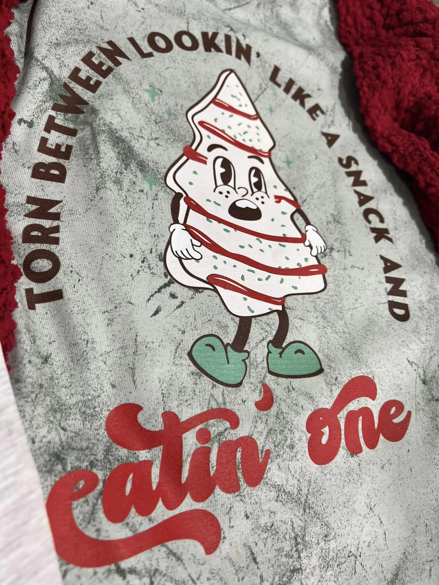 Comfort Colors Colorblast Torn Between Lookin Like A Snack and Eatin' One Shirt/ Funny Christmas Shirt