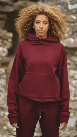 Core Oversized Hoodie in Burgundy