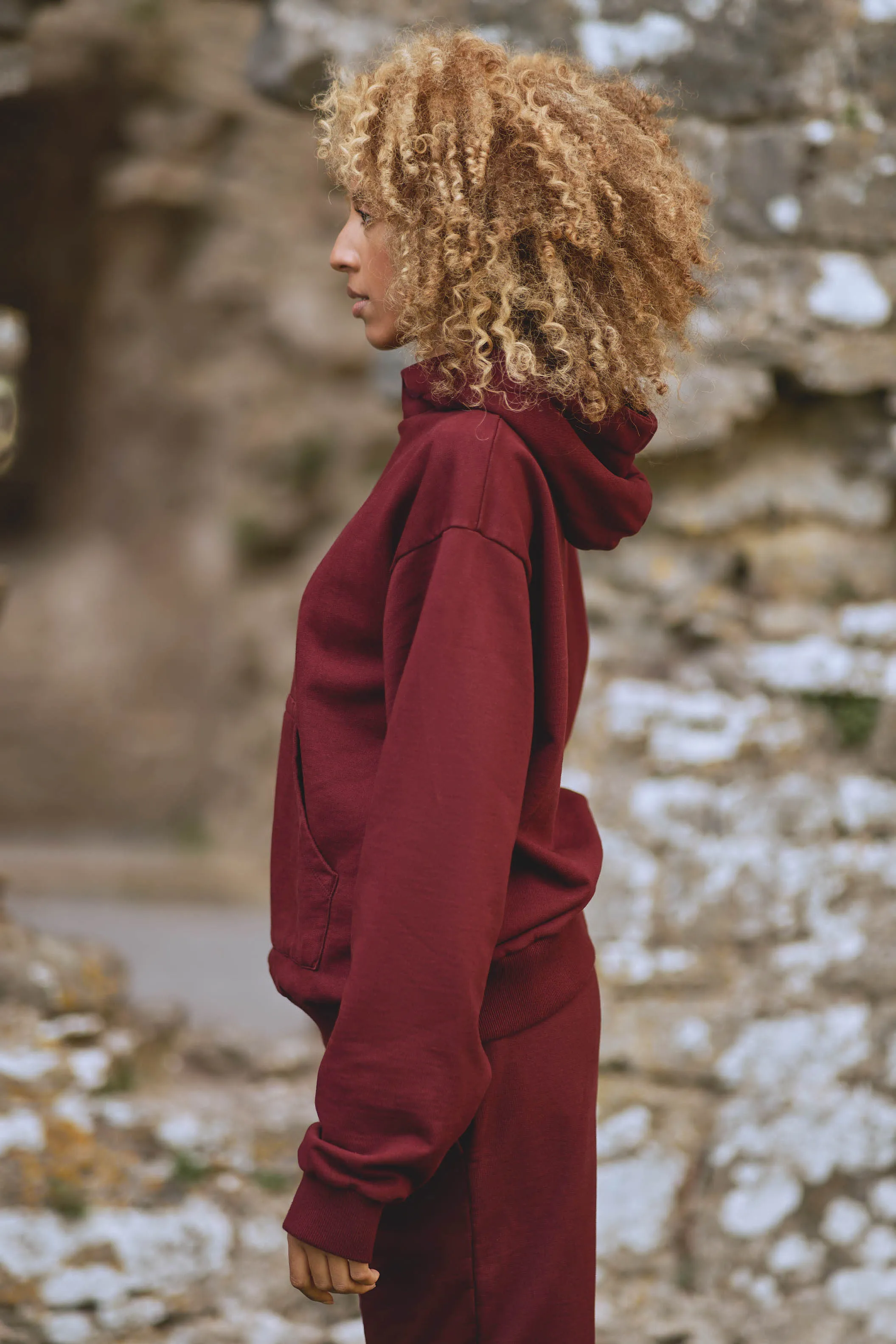 Core Oversized Hoodie in Burgundy