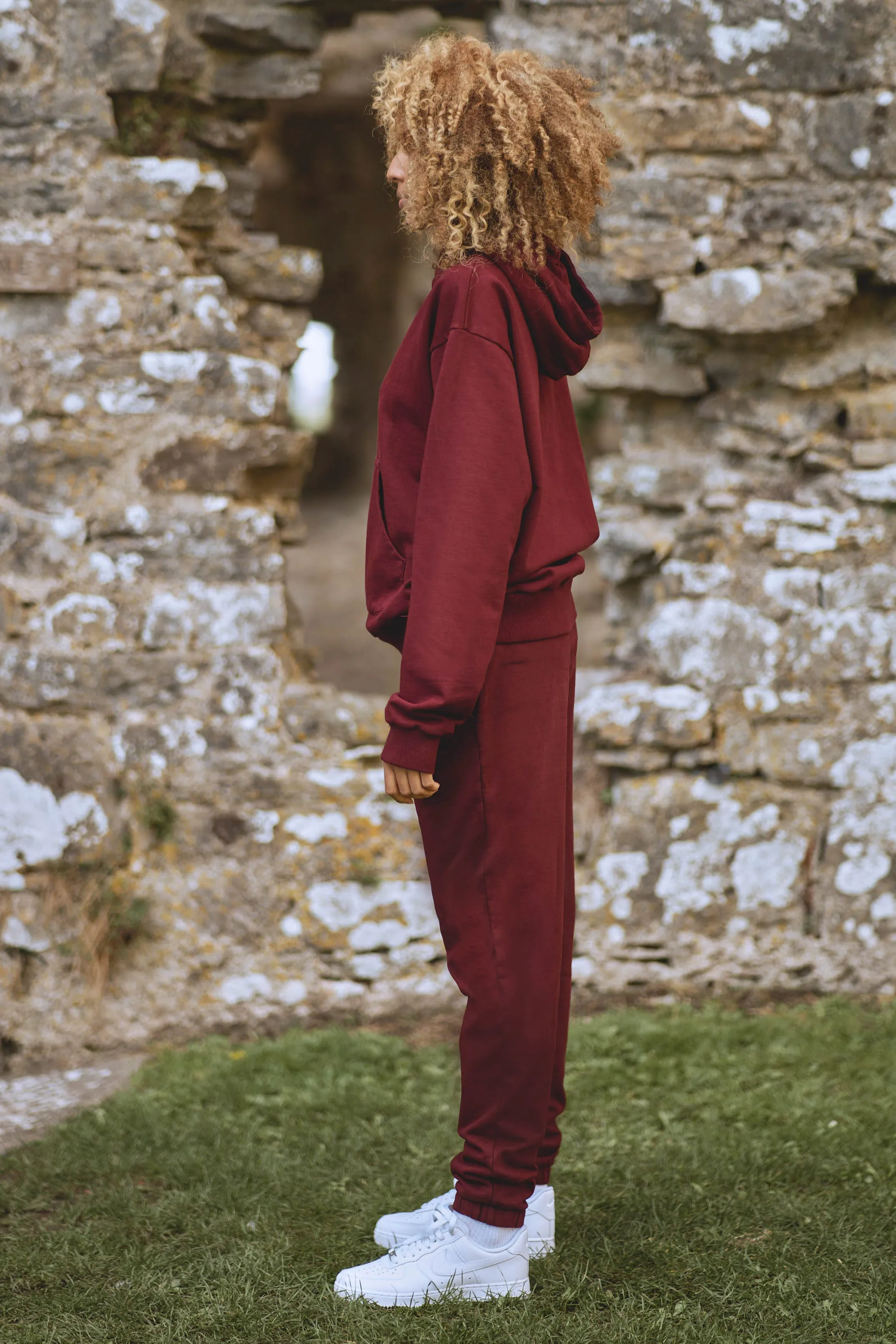 Core Oversized Hoodie in Burgundy