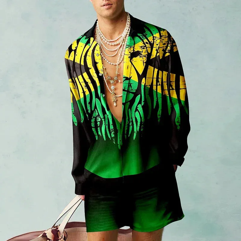 Creativity Shirt Sets - 3D Printed Men's Casual Fashion Suits