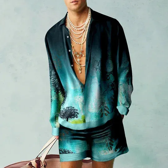 Creativity Shirt Sets - 3D Printed Men's Casual Fashion Suits