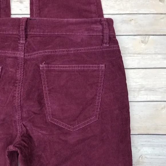 Current / Elliot Burgundy Raw Hem Corduroy Jeans