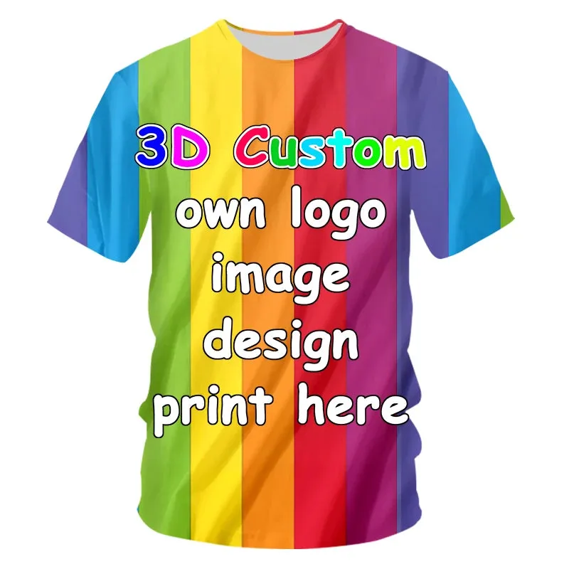 Custom 3D Printed Oversized T-Shirt – DIY Design for Men & Women