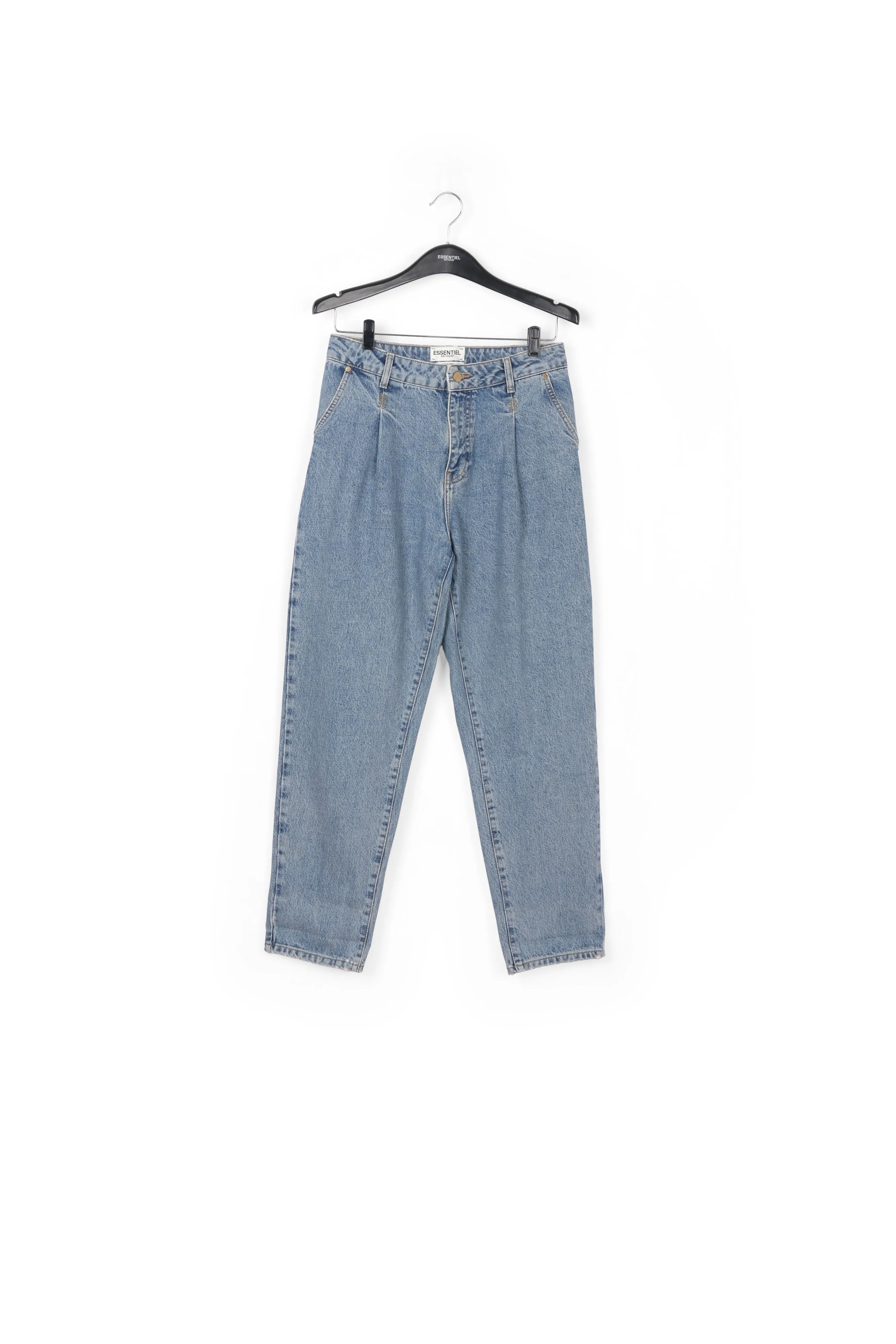 Dark blue high-rise jeans