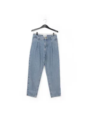 Dark blue high-rise jeans