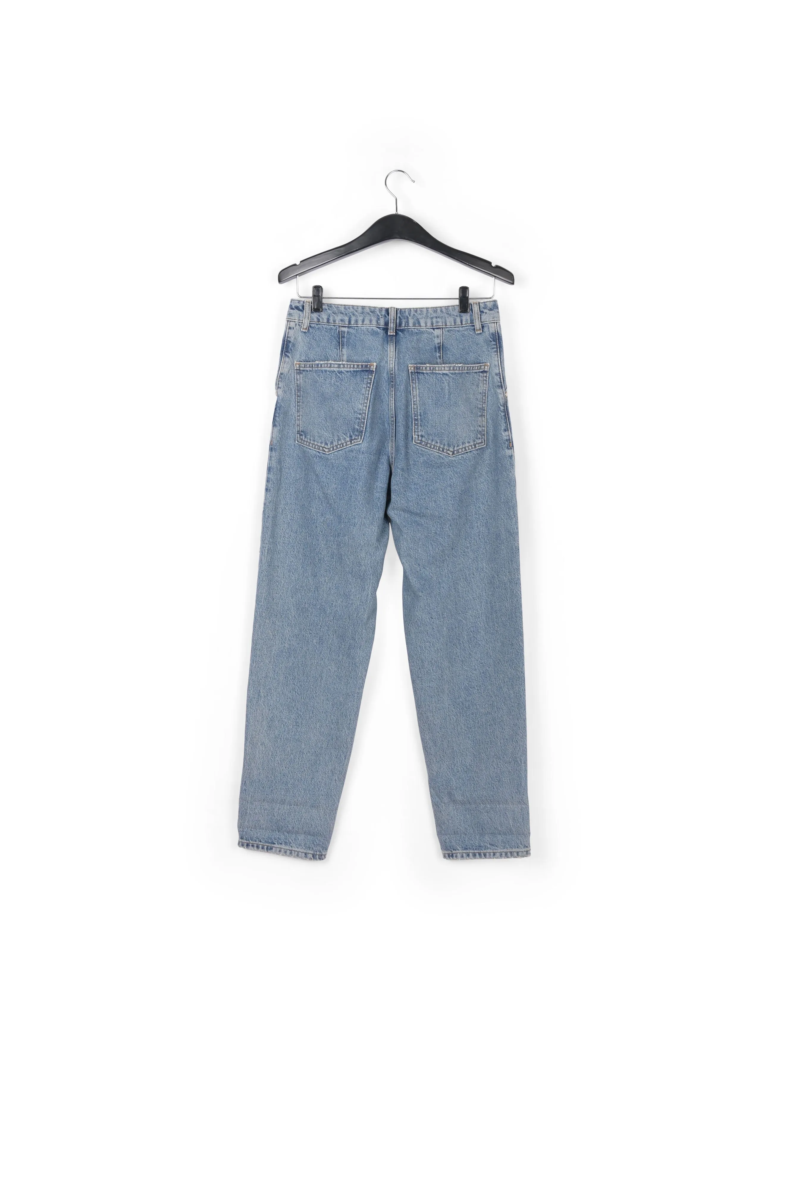 Dark blue high-rise jeans