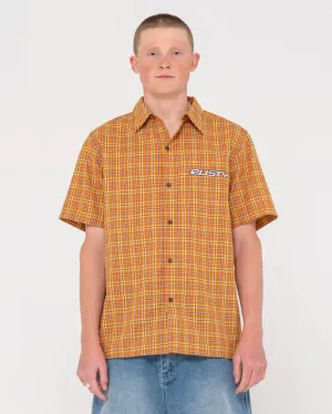 Datsun 2K Button Up Short Sleeve Shirt - Bombay Brown