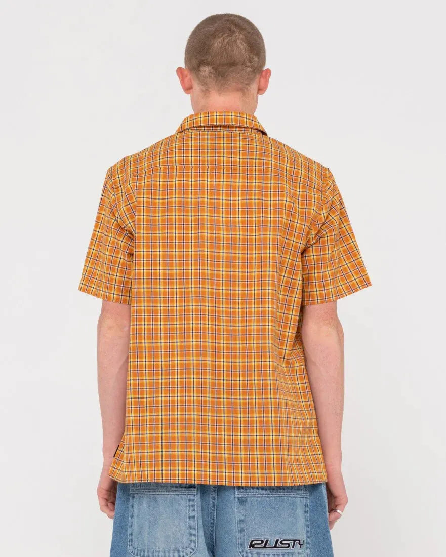 Datsun 2K Button Up Short Sleeve Shirt - Bombay Brown
