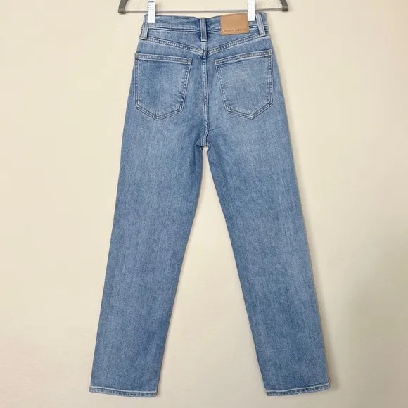 Denim Forum The Arlo High Rise Straight Jean Long Inseam