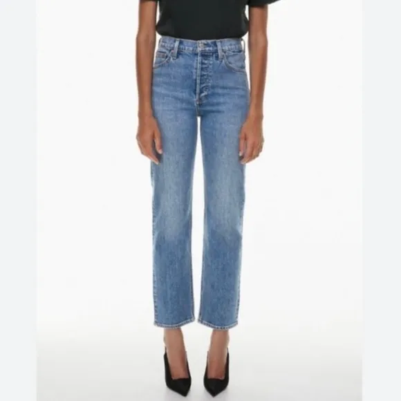 Denim Forum The Arlo High Rise Straight Jean Long Inseam