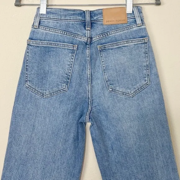 Denim Forum The Arlo High Rise Straight Jean Long Inseam