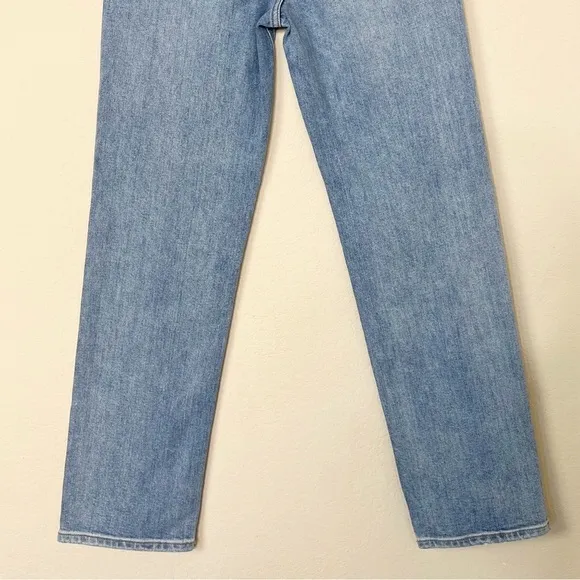Denim Forum The Arlo High Rise Straight Jean Long Inseam