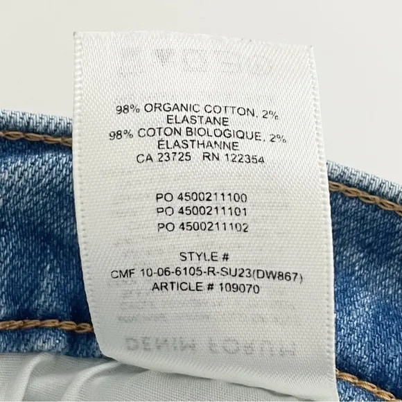 Denim Forum The Arlo High Rise Straight Jean Long Inseam