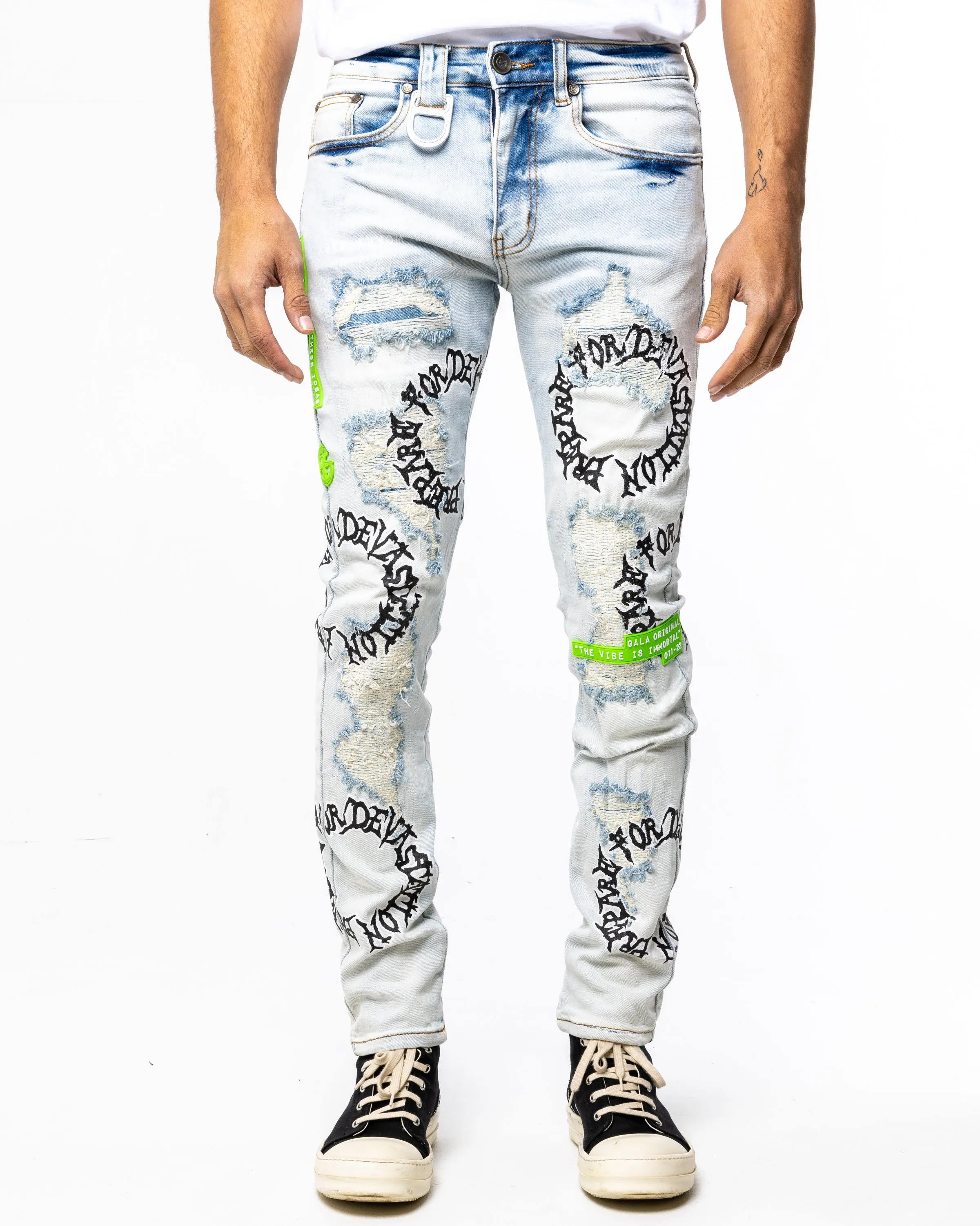 DEVASTATION DENIM (CLOUD WASH/BLACK)