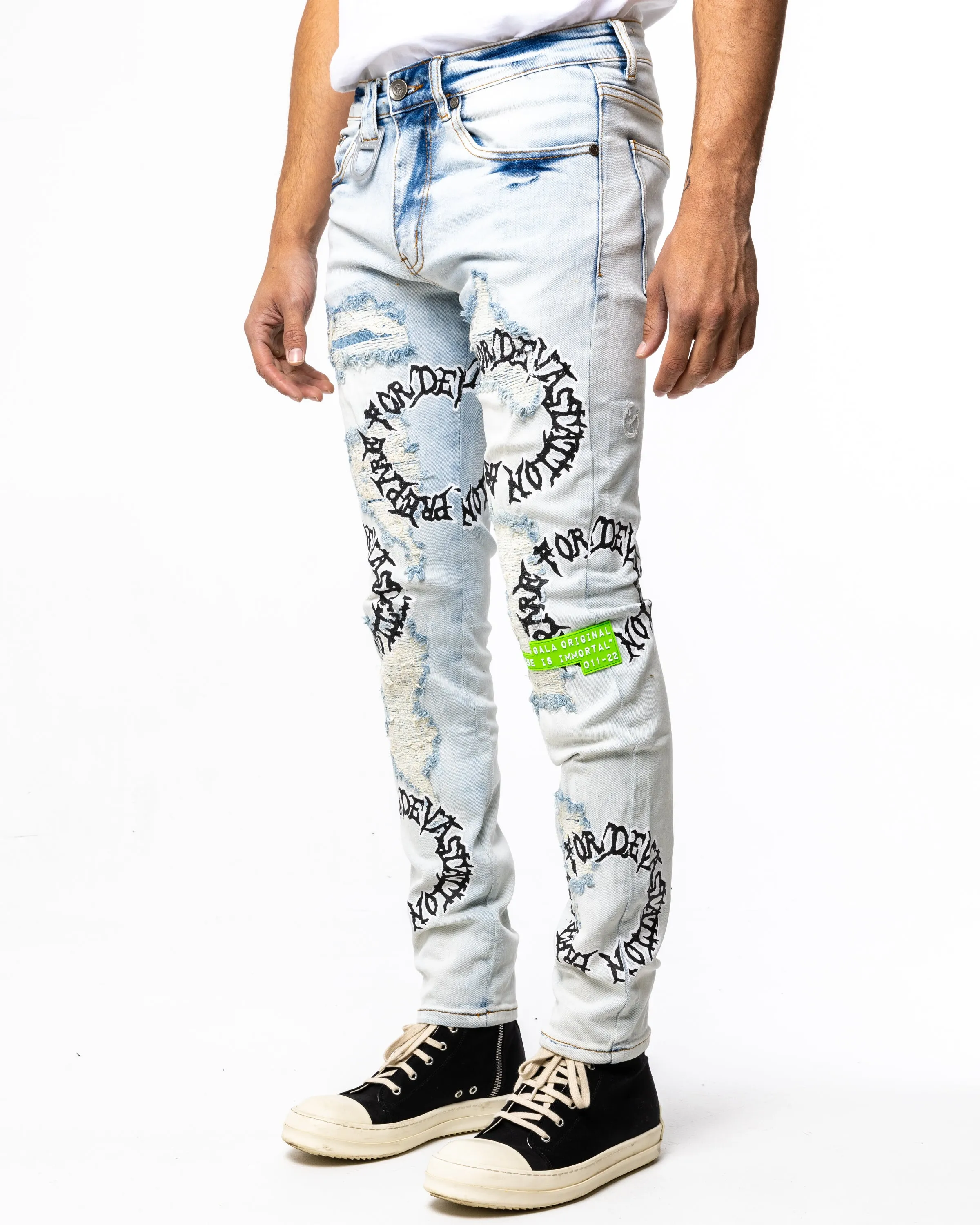 DEVASTATION DENIM (CLOUD WASH/BLACK)