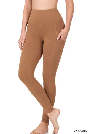 Devin Essential Leggings || Dark Camel